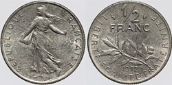 F-198 - Roty - 1/2 fr. - 1992 cassure de coin