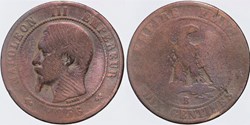 F-133 - Second Empire - 10 centimes - 1856 B