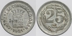 Algérie - Oran - C.C. - 25 centimes