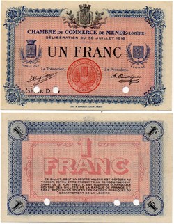 1 franc C.C.M. - Série D annulé