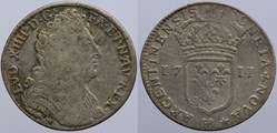 Dy 1607 - Louis XIV - 22 sols - 1711, Strasbourg