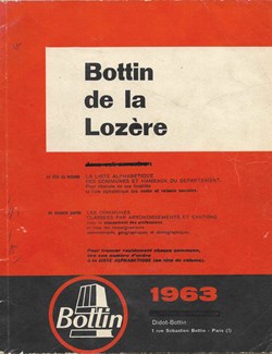 1963 - Bottin de la Lozère
