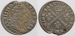 Dy 1567 - Louis XIV - 5 sols aux insignes - 1704 Strasbourg