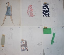 Croquis de styliste, fin des années 60
