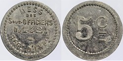 48 et 34 - 142e d'infanterie - 5 centimes