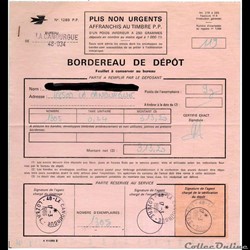 1986 - Type A9, 48 - La Canourgue sur bordereau de dépôt