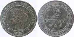 F-109 - Troisième République - Cérès - 2 c. - 1888 A