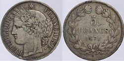 F-332 - Troisième République - Cérès - 5 f. - 1871 K