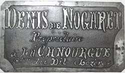 Plaque d'identification de charrette
