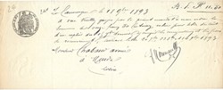 1893 - Billet à ordre de 11, 50 francs