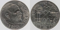 F-453 - Emile Zola - 100 fr. - 1985