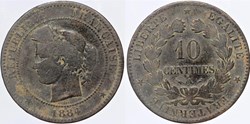 F-135 - Troisième République - Cérès - 10 c. - 1884 A