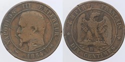 F-133 - Second Empire - 10 centimes - 1854 B