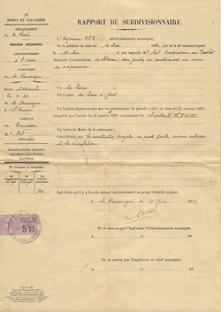 1932 - Rapport du subdivisionnaire