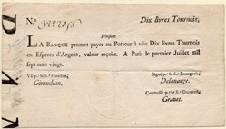 Banque Royale - 10 livres tournois