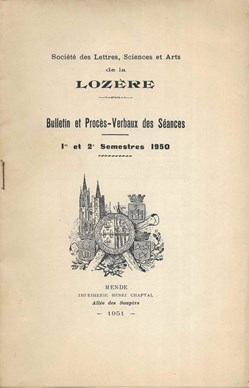 1950 - Bulletin de la Société des Lettres de la Lozère