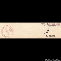 1966 - Cachets type A5 rouge sur document