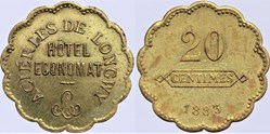 54 - Longwy - Aciéries - 20 centimes, 1883