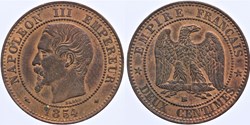F-107 - Second Empire - 2 centimes - 1854 BB