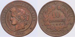 F-135 - Troisième République - Cérès - 10 c. - 1896 A faisceau