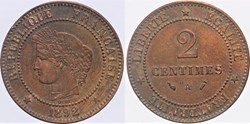 F-109 - Troisième République - Cérès - 2 c. - 1892 A
