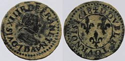 Dy 1362 - Louis XIII - Double tournois - 1618, Lyon