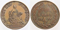 1793 - Convention - Essai du décime de Bernier