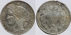 F-327 - Seconde République - 5 francs Cérés - 1849 Strasbourg
