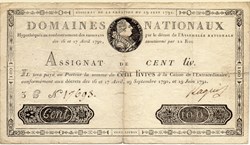 Assignat de 100 livres - 19 juin 1791