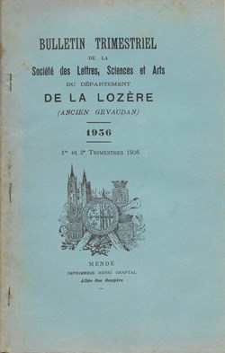 1936 - Bulletin de la Société des Lettres de la Lozère