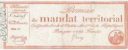 Mandat territorial de 100 francs - 28 ventôse AN IV