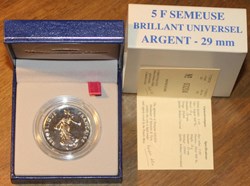 2001 - 5 franc argent B.U.