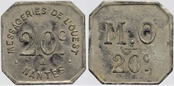 44 - Nantes - Messagerie - 20 centimes