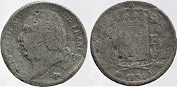 F-206 - Louis XVIII - 1 franc - 1824 Bayonne FAUSSE