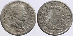 F-178 - Premier Empire - Demi franc, 1809 Lyon