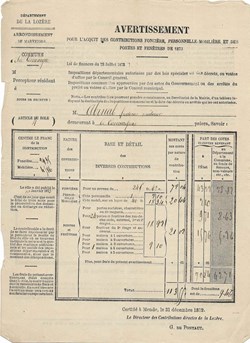 1872 - Contributions