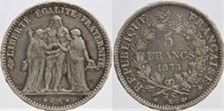 F-334 - Troisième République - Dupré - 5 francs - 1875 K