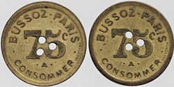Jeton à consommer - 75 centimes