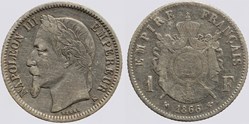F-215 - Second Empire - 1 franc - 1866 K