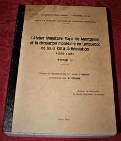 Thèse de Doctorat, B. Collin, 1981 - Atelier de Montpellier