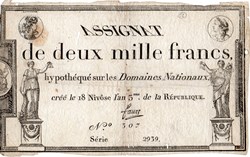 Assignat de 2000 francs - 18 nivôse AN III