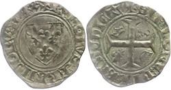 Dy 0377 - Charles VI - Blanc guénar - Ste Menehould