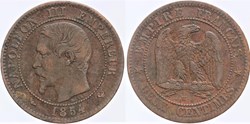 F-107 - Second Empire - 2 centimes - 1854 W