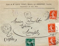 1909 - Cachets types A3 + recommandé