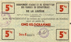 BON représentatif de 5 kg de viande