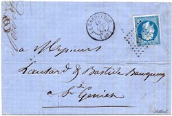 1858 - Cachet type 15 plus P.C. 602