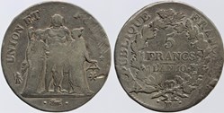 F-288 - Directoire - 5 francs - AN 10 Marseille