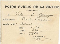 1900 (vers) - Poids public de la Mothe