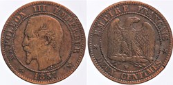 F-107 - Second Empire - 2 centimes - 1857 W