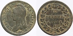 F-129 - Directoire - Décime - AN 5 Lyon